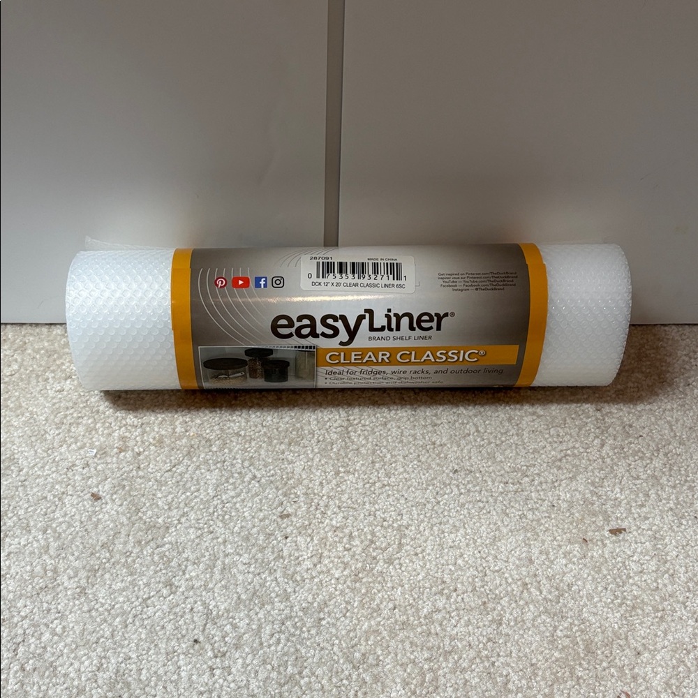 ITEM NO. 63: Clear Classic Shelf Liner - White (Clear)